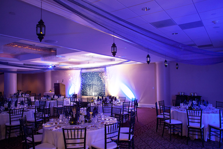 The Carrier Ballroom prepared for the 88th (2013) Hotel Ezra Cornell Gala Banquet.