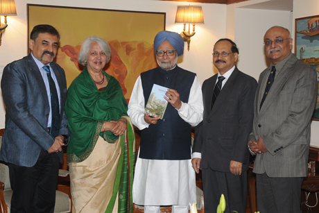 publisher officials with prime minister