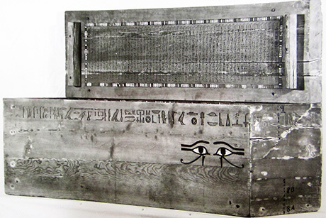 A view of Ipi-ha-ishutef’s coffin when originally sampled in 1938.