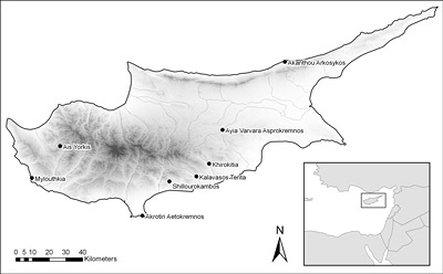 map of Cyprus archaeological sites