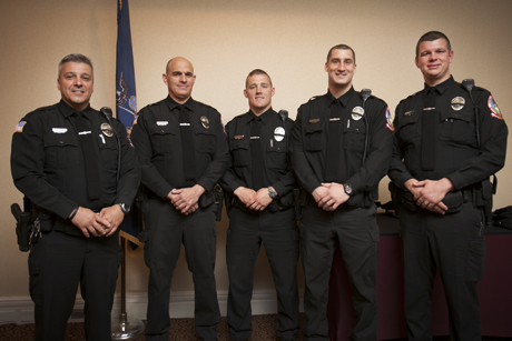 Cornell police officers sworn in.