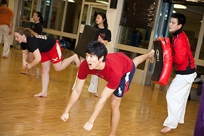student taekwondo team members