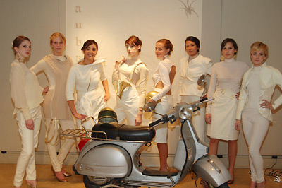 design students model their collection