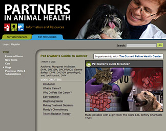 The Partners in Animal Health Web site