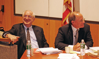 Dr. Robert Michels, left, and Kenneth Warner