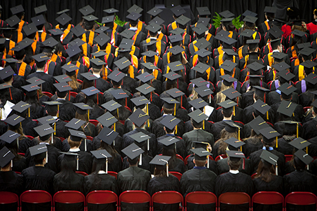sea of mortarboards