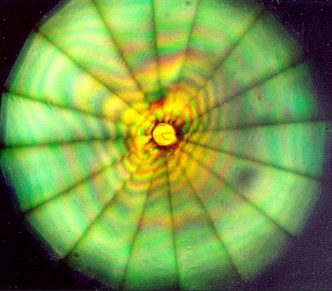 Reflectance and transmission micrograph viewed with polarized light 