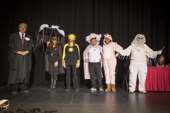 Earth and Atmospheric Sciences staff, dressed as “Weather Super Heroes and Villains,” won “judges’ choice”