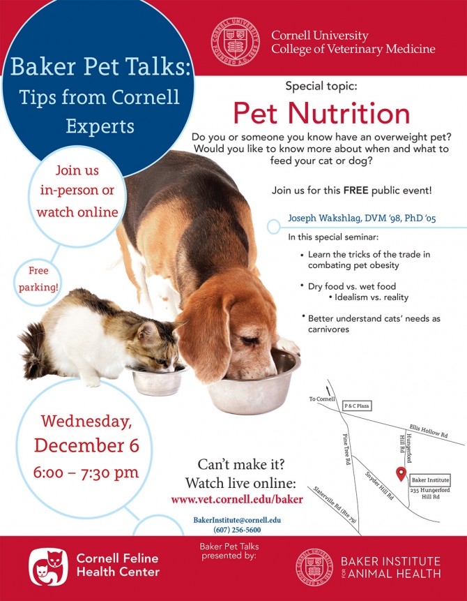 Pet nutrition talk poster