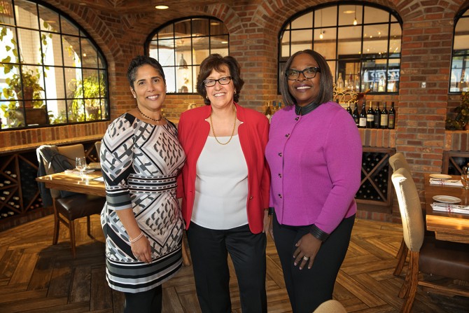 Presidents Shirley Collado (IC), Martha Pollack (CU), and Orinthia Montague (TC3).