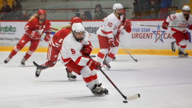 Cornell women’s hockey battles against Wisconsin