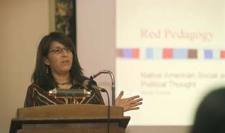 Sandy Grande lectures on "Red Pedagogy" Dec. 1 at the A.D. White House.
