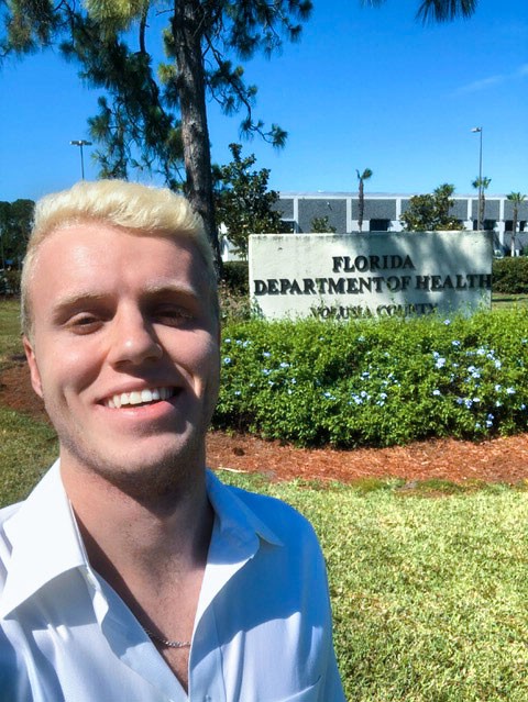 Dalton Price at the Florida Department of Health in Volusia County.