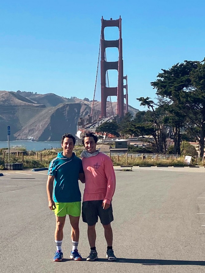 Prizant brothers at Golden Gate Bridge