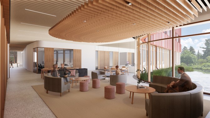 Rendering of collaborative space in Atkinson Hall