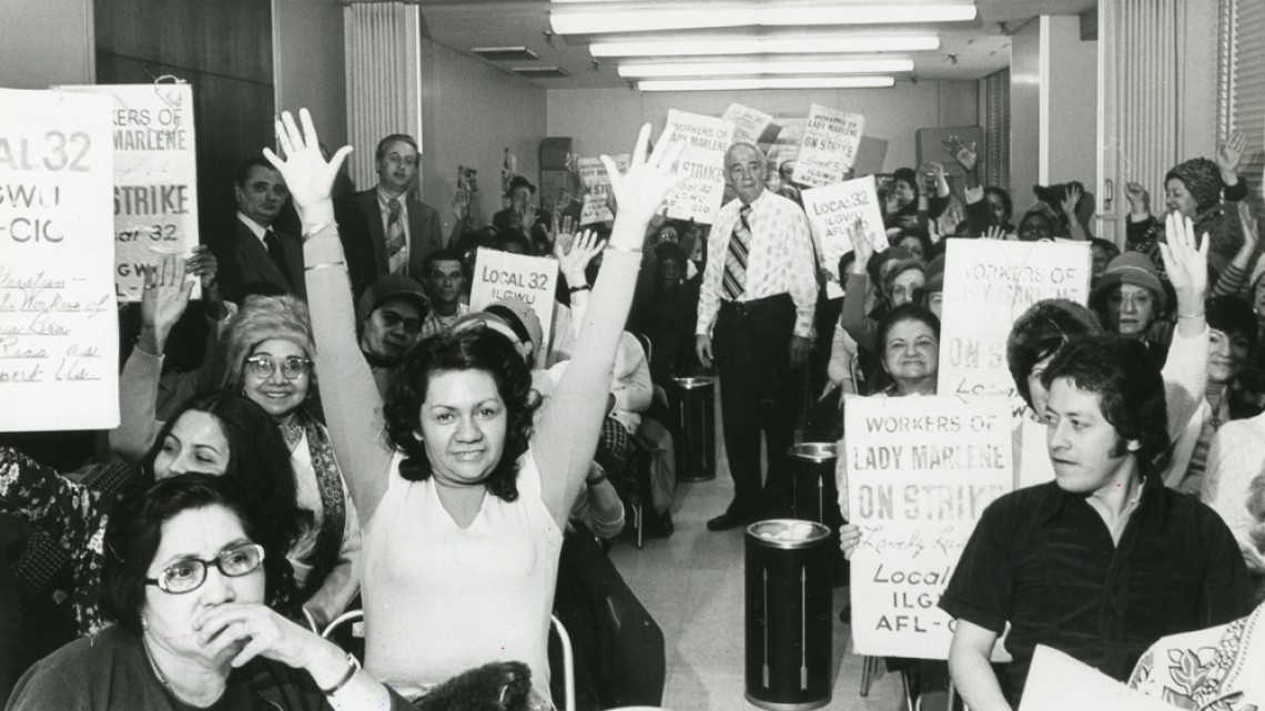 Exhibit on labor movements features Kheel Center artifacts Cornell