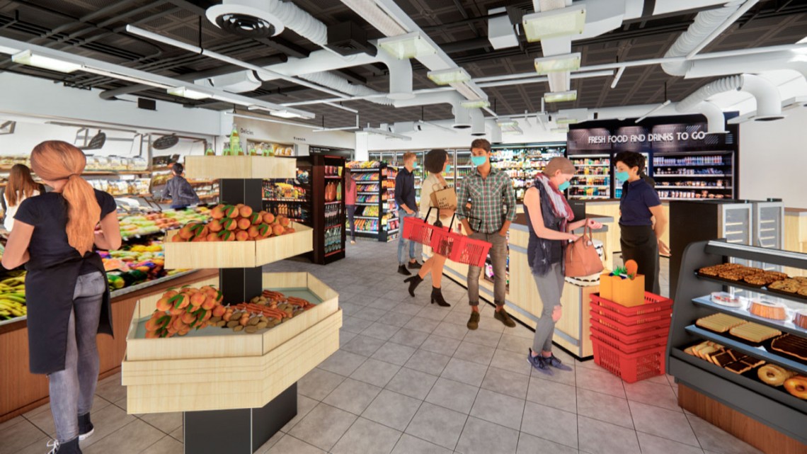 VR grocery store simulation