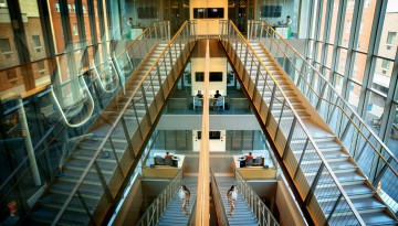 Business building foyer