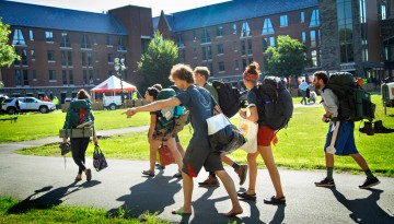 Students moving in on West Campus. 