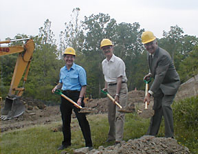 a ground-breaking ceremony June 1