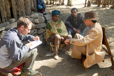 Ethiopian farmer interviewed