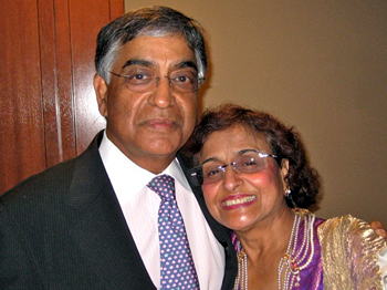 Rajiv Gupta and his wife, Kamla Varshney