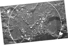 cold traps at the lunar north pole