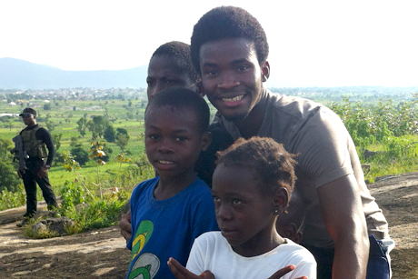 Kelechi Umoga with children
