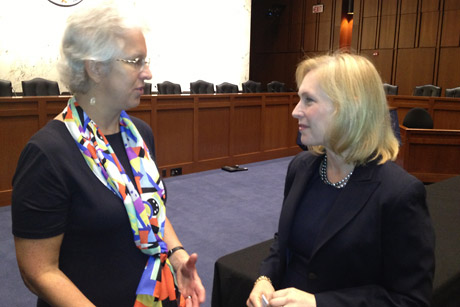 Barb Knuth and Kirsten Gillibrand