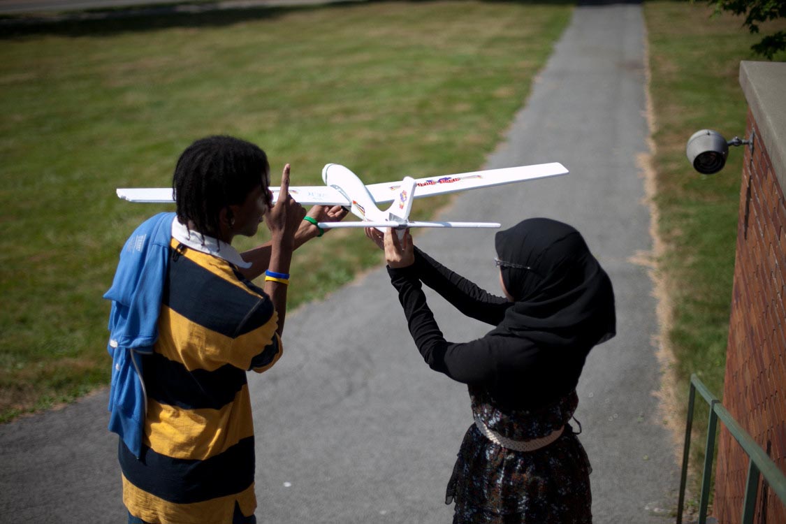 drone flyer on Arts Quad