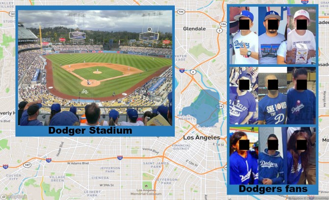 Map with Dodger Stadium inset