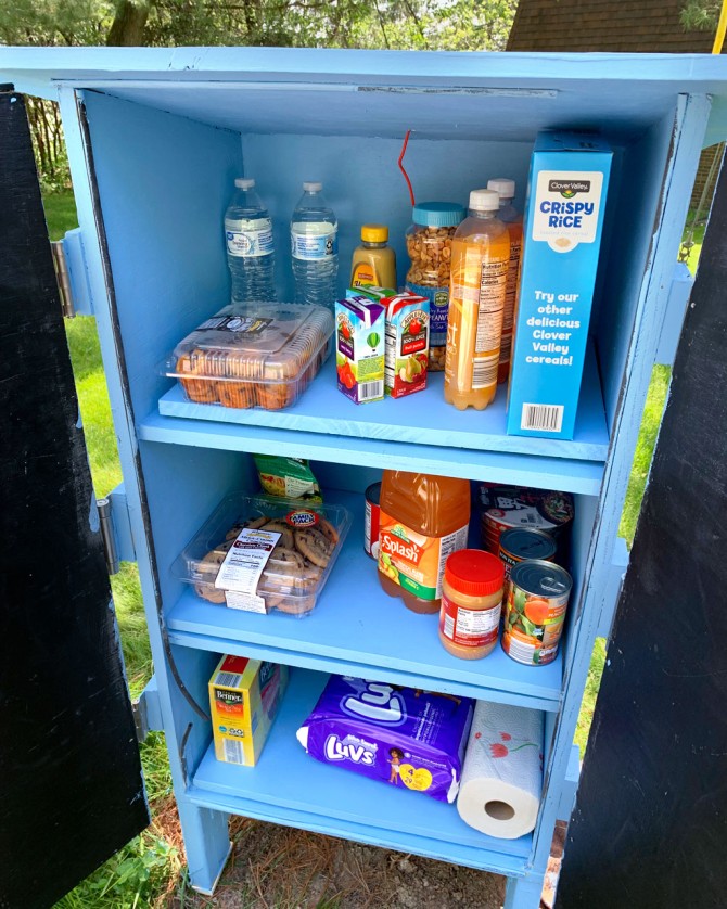 outdoor food-sharing cabinet