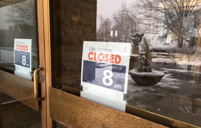Olin Library closed