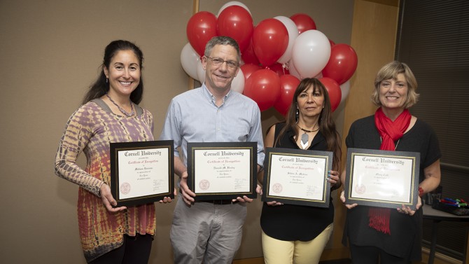 ILR staff recognized for 10 years of service.