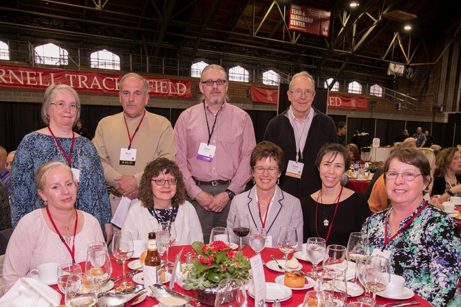 Staff members from the College of Arts and Sciences and guests celebrate at the 63rd Service Recognition Dinner June 5.