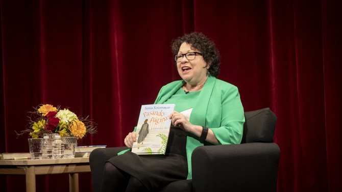 Sotomayor with book