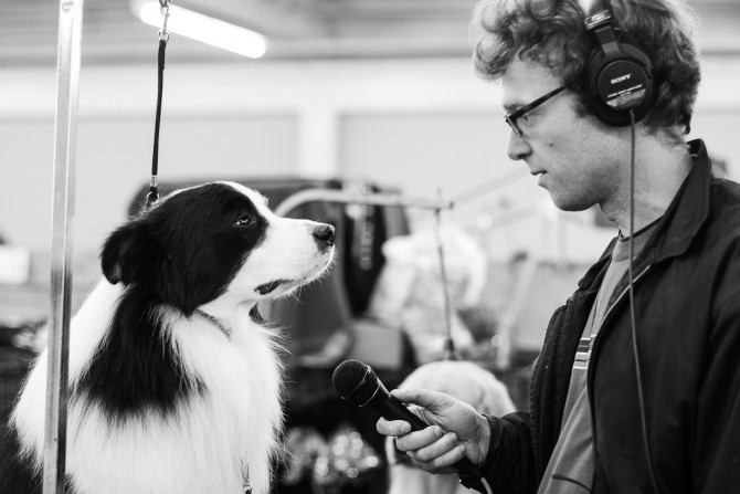Chris Hoff interviews a dog