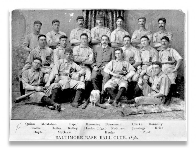  Jennings with the champion 1896 Baltimore Orioles
