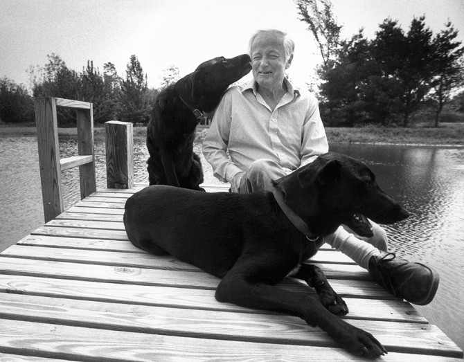 James McConkey with dogs