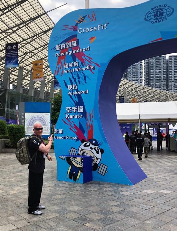 Cornell Police Officer Tim Camilli at the World Police and Fire Games in Chengdu, China. 