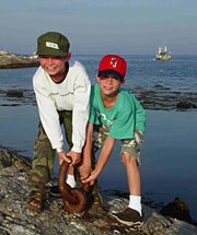 youngsters explore Appledore Island