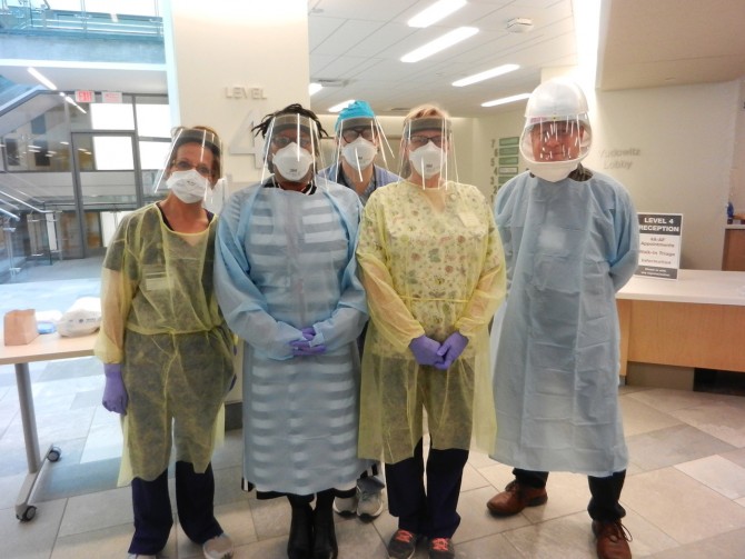 Members of Cornell Health’s pandemic operations team