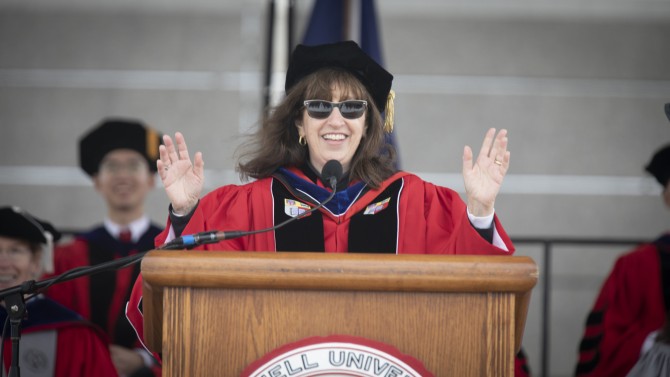 President Martha E. Pollack delivers her Commencement address