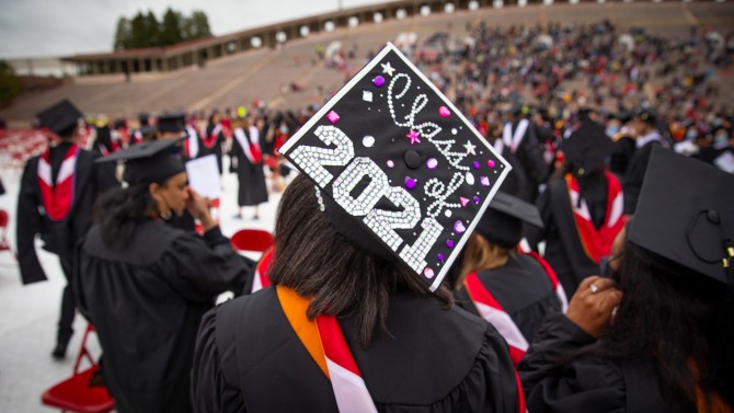 decorated mortarboards