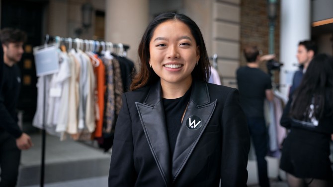 Sarah Kim, president of the Wardrobe, pictured at the December event.