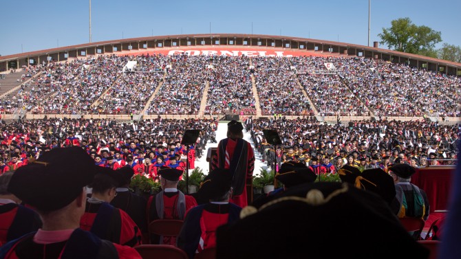 View of Schoellkopf Field during Commencement