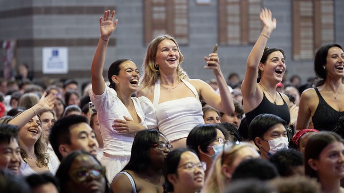 Audience members at Convocation