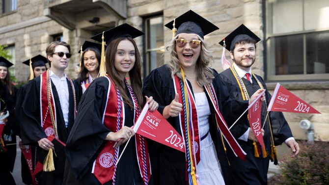 Students processing into the ceremony.