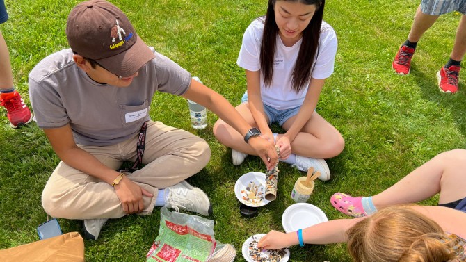 Students at Tompkins-Seneca-Tioga BOCES try out a quick and easy, DIY bird feeder activity.