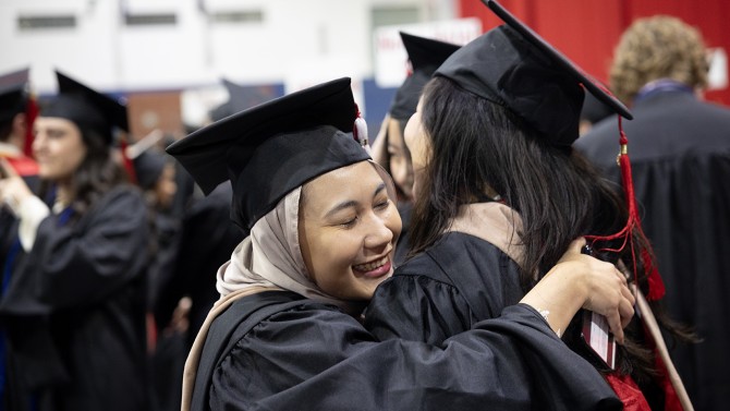  Around 500 undergraduate, master's and doctoral students received degrees at the ceremony.